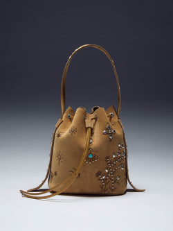 Handcrafted Suede Bucket Bag