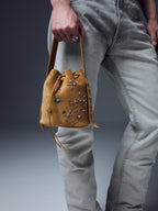 Handcrafted Suede Bucket Bag