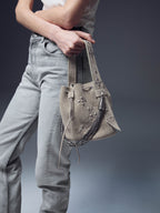 Handcrafted Suede Bucket Bag