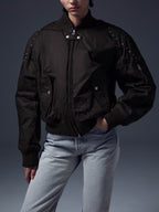 Studded Bomber Jacket