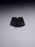 Studded Denim Shorts