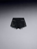 Studded Denim Shorts