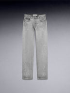 Floral Embroidered Straight Denim