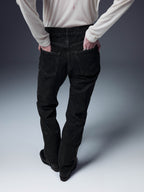 Floral Embroidered Straight Denim