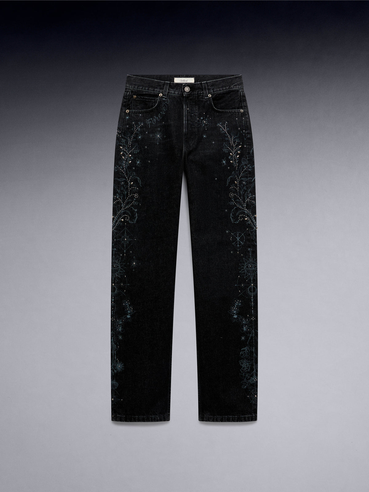 Studded Straight Leg Denim