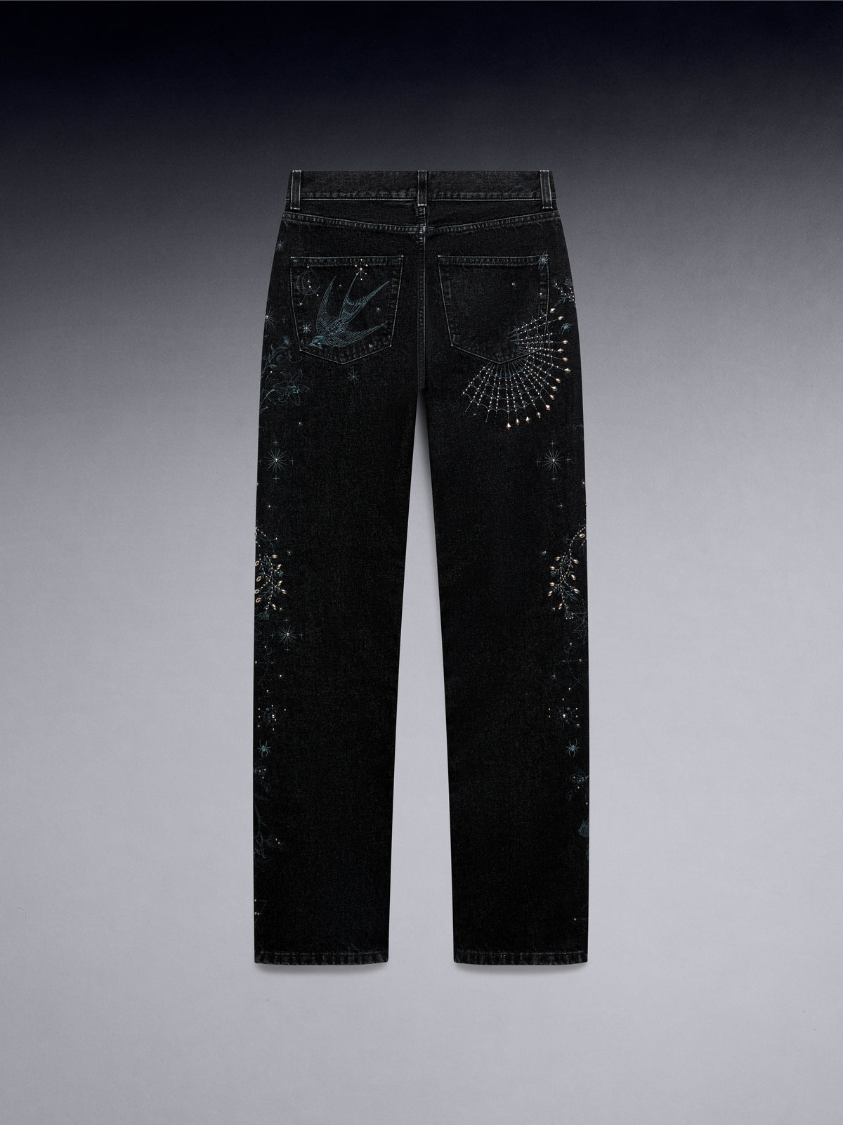 Studded Straight Leg Denim