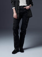 Studded Straight Leg Denim