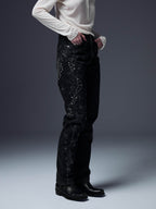 Studded Straight Leg Denim