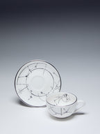 Constellation Porcelain set of 6 coffee cups and plate