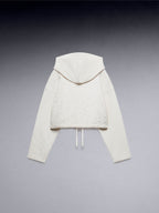 Spider Embroidered Cropped Hoodie