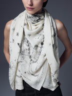 Cachemire Tattoo Print Scarf
