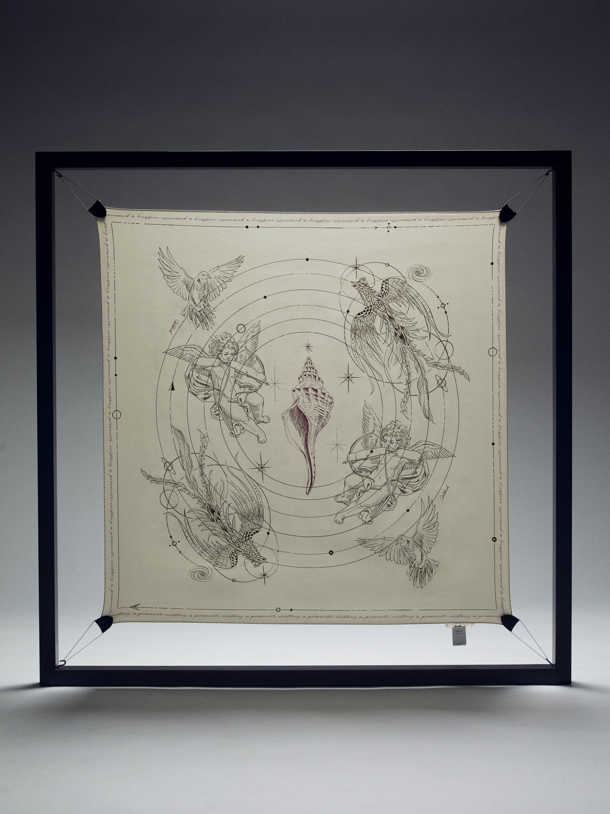 Tattoo Print Twill Foulard