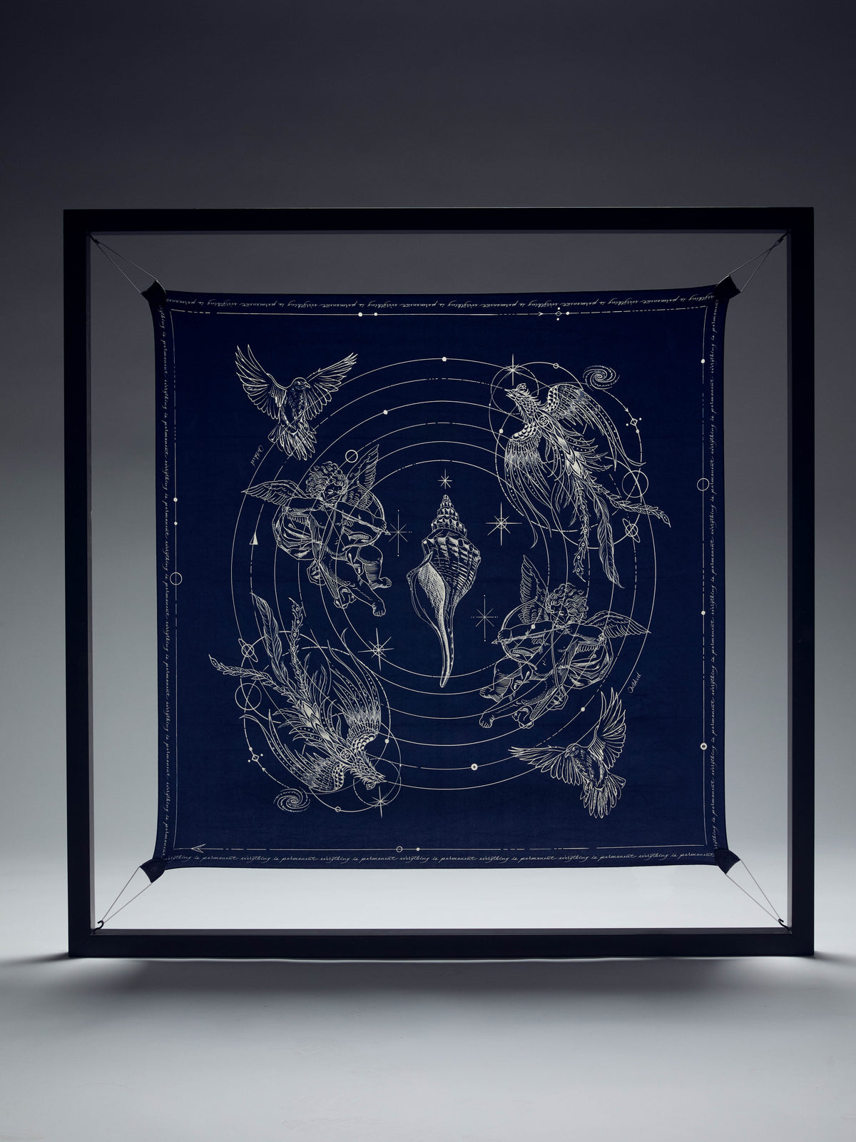 Tattoo Print Twill Foulard