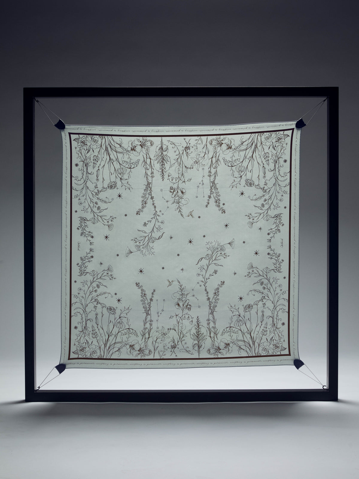 Tattoo Print Twill Foulard