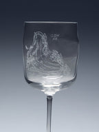 Tattoed Crystal Set of 6  Wine Glass