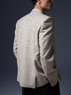 Spider Embroidery Double Breast Blazer