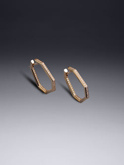 Diamonds Heptagon Earrings