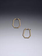 Diamonds Heptagon Earrings