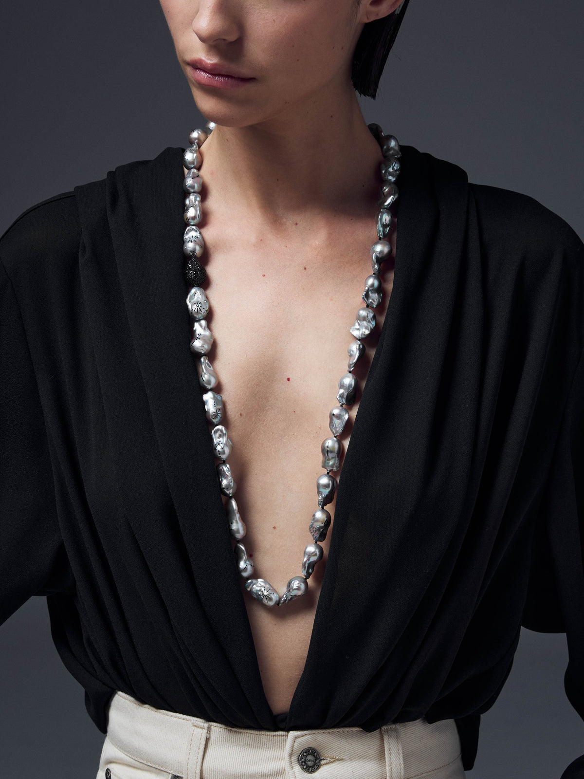 Tattooed Pearls Necklace