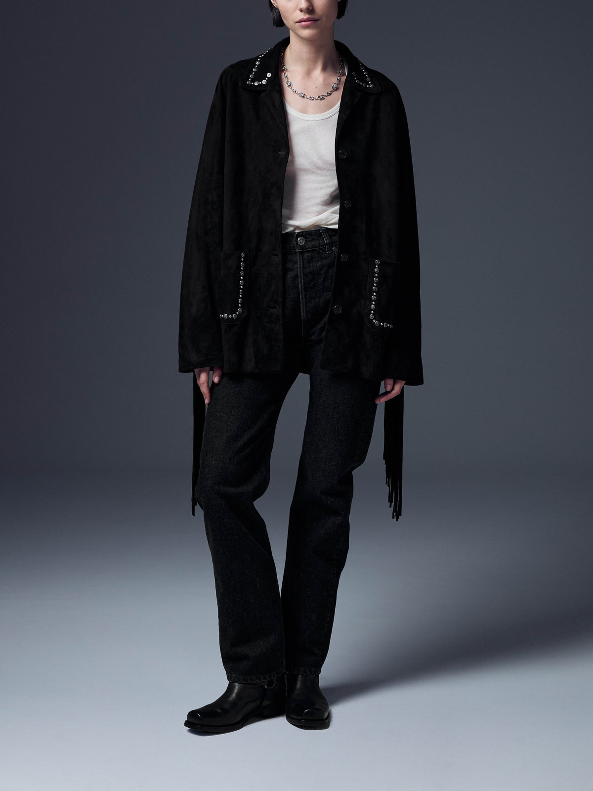 Fringed Suede Jacket