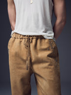 Studded Suede Trousers